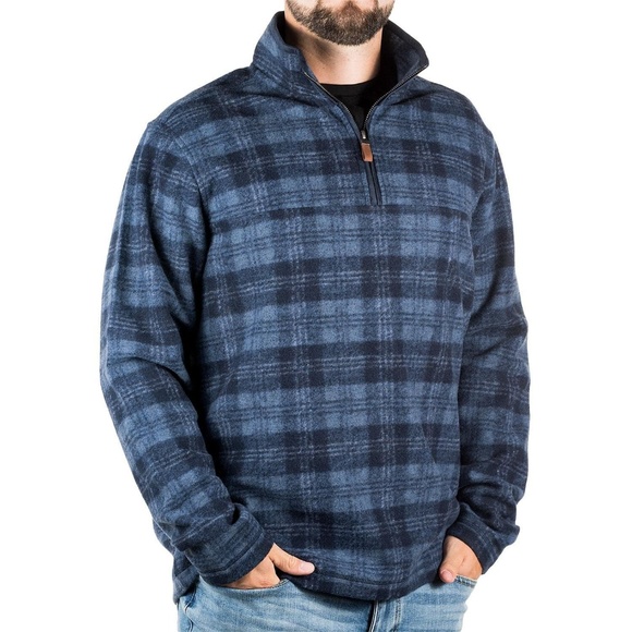 john wayne wooly plaid fleece pullover